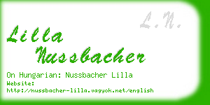 lilla nussbacher business card